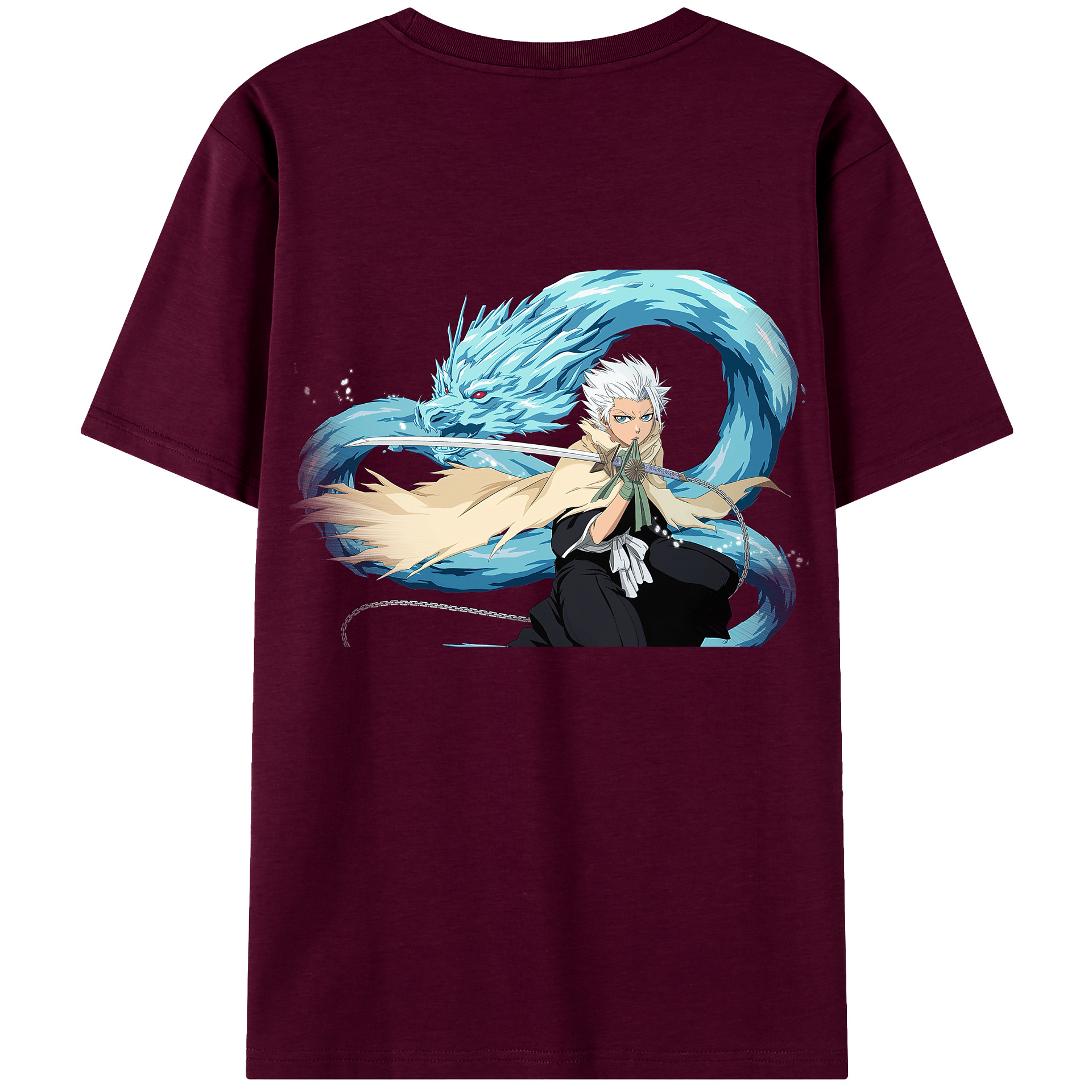 （画像用） ブリーチ 日番谷冬獅郎（ひつがや とうしろう） BLEACH Hitsugaya Toushirou レディース半袖Tシャツ(バックプリント)